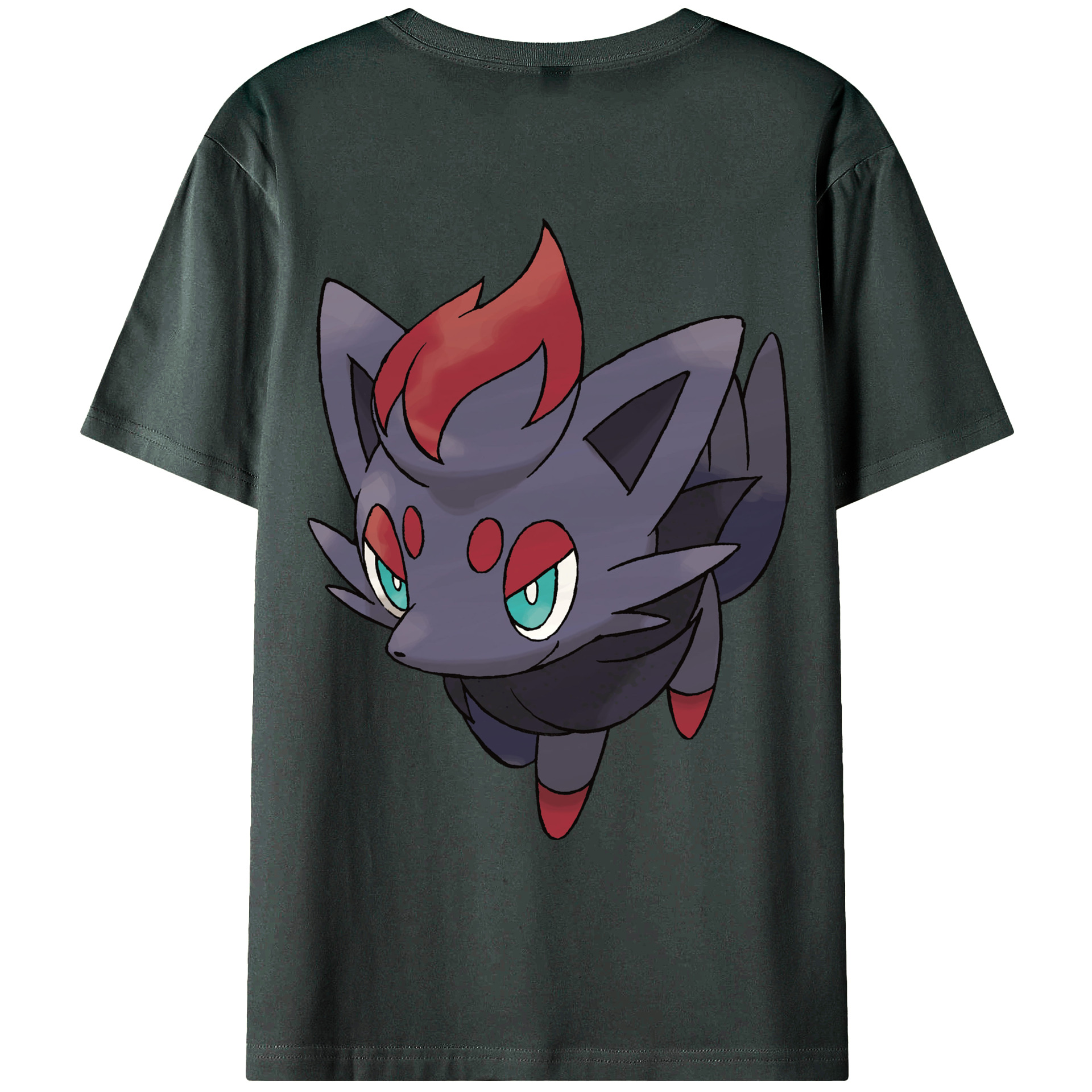 （画像用） ポケットモンスター Pokémon 綿100％ メンズ半袖Tシャツ（バックプリント） 通気性